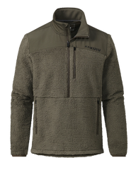Sherpa Fleece Zip Pullover | Ash
