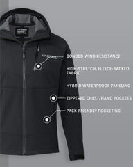 Axis Hybrid Hooded Jacket | Carbon