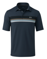 KUIU Performance Polo Stripe | Steel Blue Chest Stripe