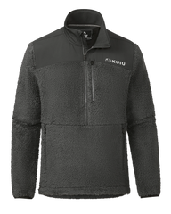 Sherpa Fleece Zip Pullover | Asphalt