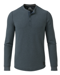 Canyon Waffle Henley | Steel Blue Heather
