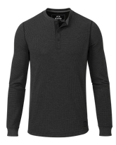 Canyon Waffle Henley | Black Heather