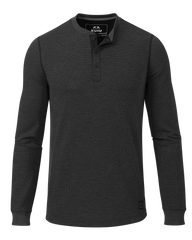 Canyon Waffle Henley | Black Heather