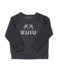 Toddler Stacked Logo Crewneck Sweatshirt | Light Grey
