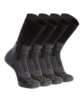 StrongWool Hybrid Crew Sock 4-Pair Pack | Grey Green