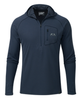 PRO Merino 200 Zip-T Hoodie | Steel Blue