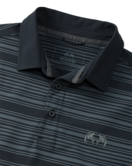 KUIU Performance Polo Stripe | Steel Blue Stripe