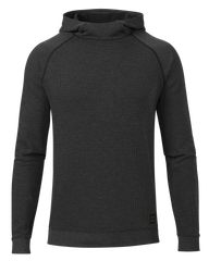 Canyon Waffle Hoodie | Black Heather
