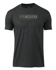 KUIU Topo Block Logo T-Shirt | Charcoal