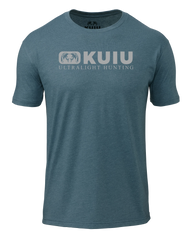 KUIU Block Logo T-Shirt | Indigo/Grey