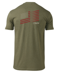 KUIU Retro Flag Fade T-Shirt | Military Green