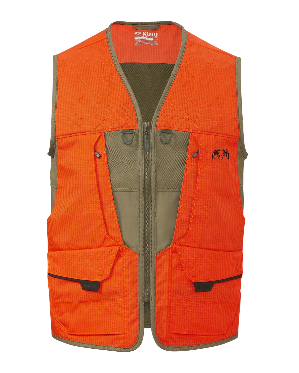 Core Upland Vest | Khaki/Blaze Orange